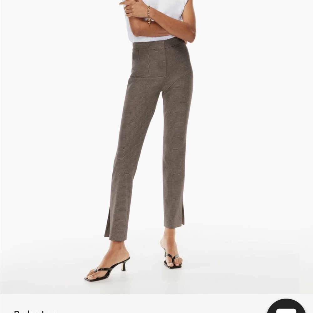 Aritzia Babaton Numbero Pant | New with tags | Brown/Black Houndstooth | Size 6